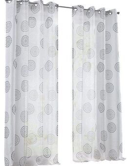 Kutti Vorhang Bella, Ösen (1 St), halbtransparent, Gardine, halbtransparent, Ausbrenner, bedruckt, Baumwolle-Polyester