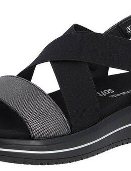 Remonte Riemchensandale, Sommerschuh, Sandalette, Keilabsatz, mit praktischem Gummizug