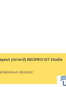 Physiotherapeut (gn*) NEOPRO-SIT Studie - Münster