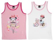 Disney Minnie Mouse Unterhemd 2er Pack - Fahrrad - Größen 98 104 110 116 122 128 - NEU - 100% Baumwolle - 5€* - Grebenau