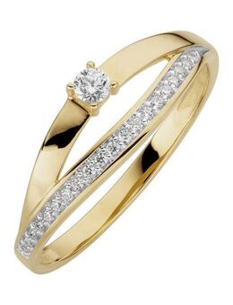 Orolino Fingerring 333/- Gelbgold glanz synth. Zirkonia