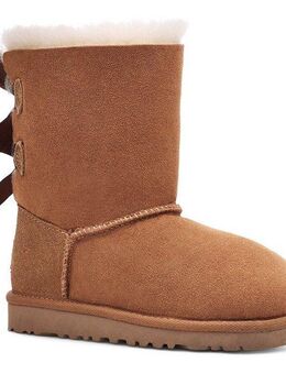 UGG K BAILEY BOW II Winterboots, Schlupfboots, Winterstiefel, Snowboots mit Schleifchen aus Satinband