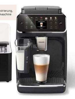 Philips Kaffeevollautomat EP4441/50 4400 Series, 12 Kaffeespezialitäten (heiß oder eisgekühlt), LatteGo-Milchsystem, SilentBrew Technologie, Schwarz