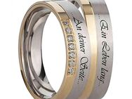 Bicolor Sterling Silberring SR992-SR993g - Aholming
