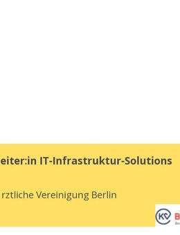 Abteilungsleiter:in IT-Infrastruktur-Solutions - Berlin