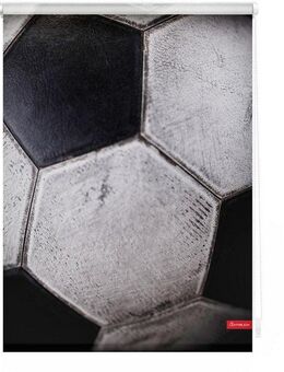 Seitenzugrollo Rollo Klemmfix, ohne Bohren, blickdicht, Retro Fußball - Schwarz-Weiß, LICHTBLICK ORIGINAL, blickdicht, freihängend, Klemmfix