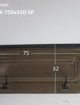 Bürstner Wohnwagenfenster ca 75 x 32 gebraucht (Roxite 84 D459) Polyplastic - Sonderpreis (Sprühlack) KÜCHE - Schotten Zentrum
