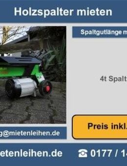 Holzspalter 4t mieten leihen in Herne - Herne