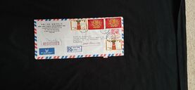 Brief aus China ( Hong Kong) mit gestempelten Briefmarken - Kiel Neumühlen-Dietrichsdorf