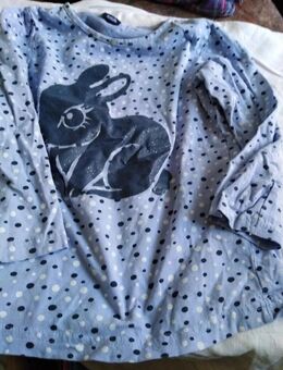 Hellblaues Langarmshirt mit Motiv Hase - Gr. 122 - Kiki & Koko - Pirmasens