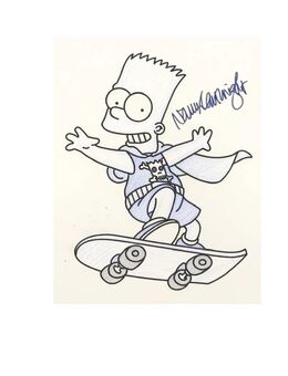 Nancy Cartwright Signierte zeichnung Bart Simpson 30x20cm - Düsseldorf