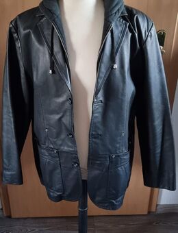 Jeaxxs Leder Sakko mit Kapuze schwarz Gr. XL - Verden (Aller)