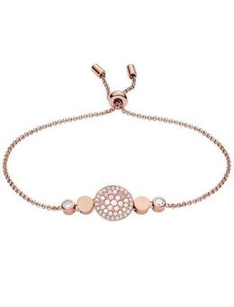 Fossil Edelstahlarmband Schmuck Geschenk Edelstahl VAL MOSAIC DISC Vintage Glitz, mit Glasstein, mit Perlmutt
