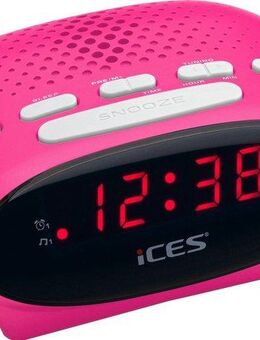 Lenco Radiowecker ICR-210 FM-Uhrenradio mit 2 Weckzeiten und Schlummerfunktion