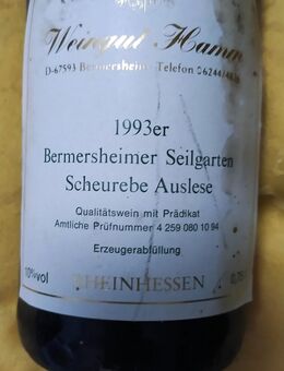 Wein Jahrgang 1993 Rheinhessen Auslese - Blomberg Cappel
