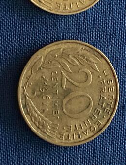 Münze Münzen Umlaufmünze Frankreich 20 Centimes 1989 - Alzey