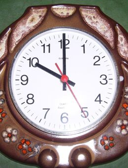 Küchenuhr Keramik, Vintage 80er Jahre - Krefeld