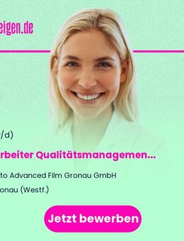 Mitarbeiter Qualitätsmanagement Labor (w/m/d) - Gronau (Westfalen)
