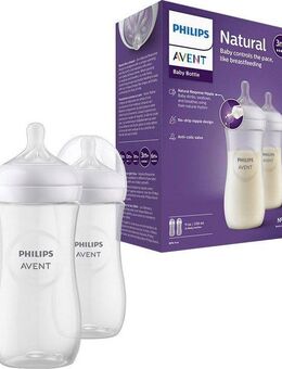 Philips AVENT Babyflasche Natural Response SCY906/02, 2 Stück, 330ml, ab dem 3. Monat