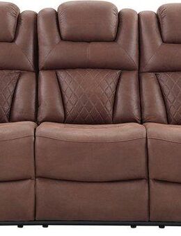 ATLANTIC home collection 3-Sitzer Faris, Zwei Relaxfunktionen, klappbare Konsole mit Getränkehalter