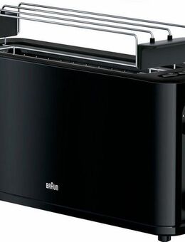 Braun Toaster HT 3110 BK, 1 langer Schlitz, für 2 Scheiben, 1000 W