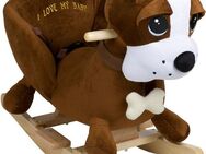 BabyGo Schaukeltier Rocker Hund, mit Kufen und Griffen aus Birkenholz