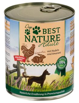 Best Nature Dog Adult 6 x 800 g - Kaninchen, Huhn & Nudeln