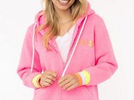 Zwillingsherz Sweatjacke "Moin ZH" mit Moin und Anker Stickerei und Kontrastbündchen