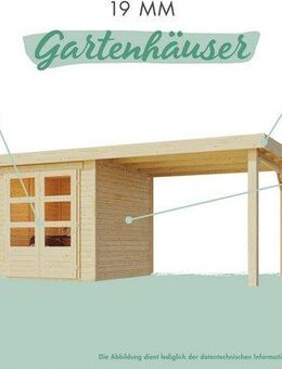 Karibu Gartenhaus Verkaufshaus 1 naturbelassen, BxT: 265x182 cm, aus hochwertiger nordischer Fichte