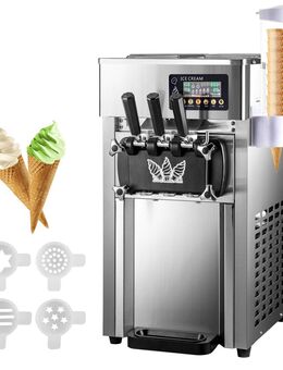 Bistro Restaurant Kommerzielle Softeismaschine 2350 W Arbeitsplatte 16-18L/Std. mit LCD-Display Eiscrememaschine Speiseeismaschine - Wuppertal
