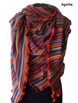 INVERO Dreiecktuch bunt 100% Merinowolle, Schurwolle extrafein hochwertige Qualität neu OVP. - Füssen