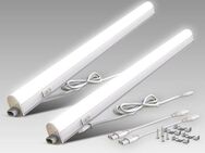 B.K.Licht Unterschrankleuchte BK_UL1512 Unterbauleuchte, 2er Set, 57.3 cm, Neutralweißes Licht, LED fest integriert, Neutralweiß, Lichtleiste, 8W, 700Lm, 4.000K, erweiterbar durch Stecksystem