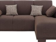 Home affaire Ecksofa BORNHOLM L-Form mit Recamiere, Maße B/T/H: 234/162/85 cm, Recamiere links oder rechts bestellbar, Wellenfederung, inkl. 2 Kissen