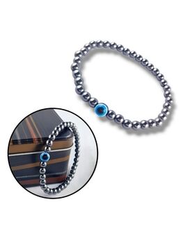 Silberfarbene Armband mit Blaue Nazar Boncuk Armreif Modeschmuck Dehnbar 9,90 €* - Villingen-Schwenningen