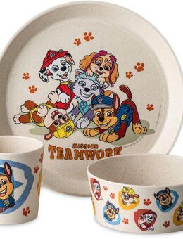 KOZIOL Kindergeschirr-Set Kleiner Teller + Schale + Becher CONNECT GROW PAW PATROL (3-tlg), 1 Personen, Kunststoff, 100% melaminfrei & recycelbar, CO² neutral in Deutschland produziert!