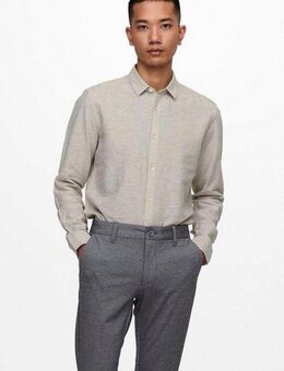 ONLY & SONS Langarmhemd ONSCAIDEN LS SOLID LINEN SHIRT NOOS
