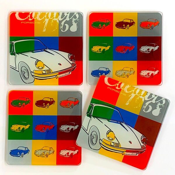 4 Stück Porsche 1968 Team Salzburg Design Untersetzer Getränkeuntersetzer Glas NEU OVP - Neustadt (Hessen)
