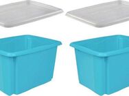 keeeper Stapelbox emil (Set, 2 St), 30 L, mit Deckel, hochwertiger Kunststoff