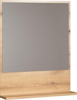 welltime Badspiegel Amrum (1-St), Eleganter Badezimmerspiegel mit Ablage - Maße (B/T/H) 60-80/14/74 cm