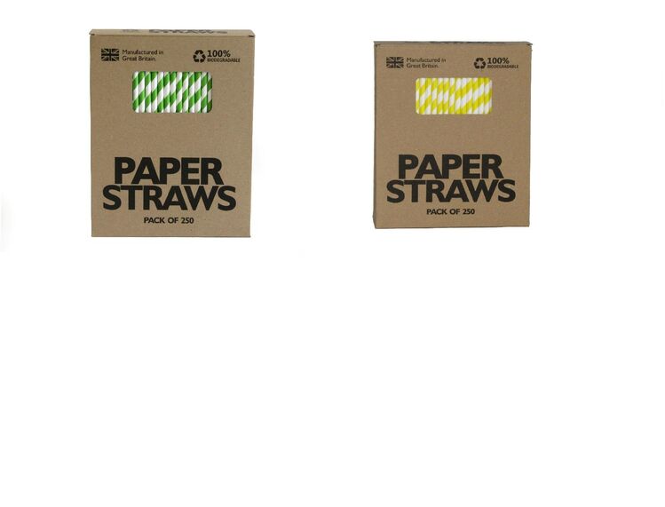 10.000 Stk. UK Papier-Strohhalme je Karton Trinkhalme in 2 Farben - Berlin