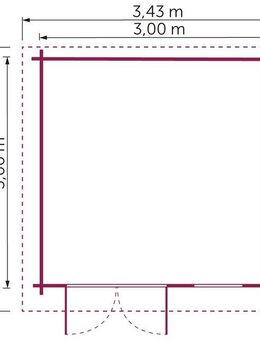 KONIFERA Gartenhaus Sirius, BxT: 343x345 cm, Inklusive Fußboden