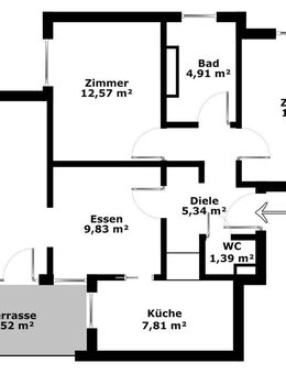 Sofort bezugsfertig: Zentral gelegene 3,5-Zimmer-Wohnung mit Südbalkon in Senden - Senden (Bayern)