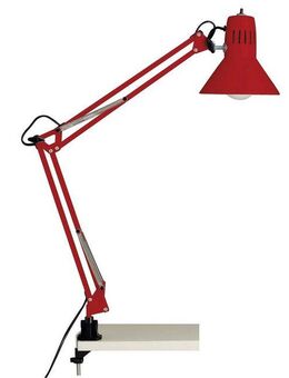 Brilliant Tischleuchte HOBBY, ohne Leuchtmittel, 70cm Höhe, E27 max. 40W, schwenkbar, Metall, Druckschalter