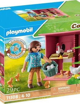 Playmobil® Hühner mit Küken (71308), Country Konstruktions-Spielset, (29 St), teilweise aus recyceltem Material, Made in Germany