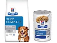 12 kg Hill's Prescription Diet + 3 x 370 g Derm Complete Nassfutter gratis! - Derm Complete mit Reis & Ei