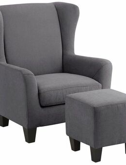 Home affaire Ohrensessel Chilly, Sessel mit Hocker und Federkern-Polsterung, (Set, 2-St., bestehend aus Sessel und Hocker), in Cord und Microfaser-Bezug, Unser Dauertiefpreis