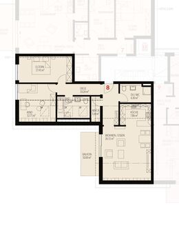 Neubau: 3-Zimmer Dachgeschoss mit Balkon im Kanderhof, Binzen Nr.8 - VERKAUFT - Binzen