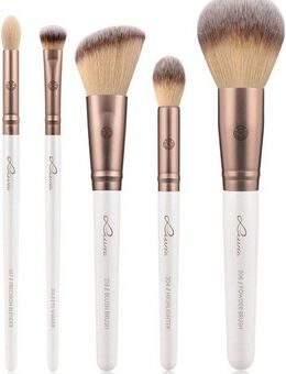 Luvia Cosmetics Kosmetikpinsel-Set Daily Essentials, 5 tlg., Nurai-Pinselhaar, vegan und hautfreundlich, verliert keine Haare.