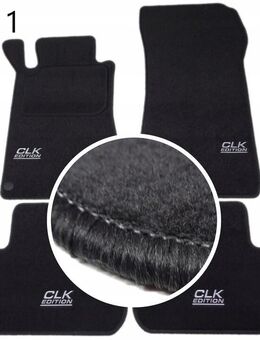 Handmade Premium Fußmatten Velour SET FARBWAHL für MERCEDES CLK W209 STICKEREI Set77 - Wuppertal