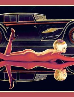 Tolles Blechschild Pin Up Girl mit Oldtimer 20x30 cm - München
